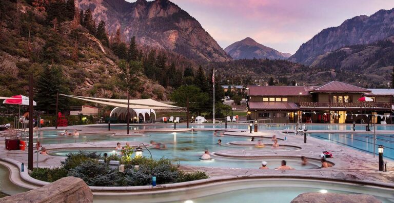 A short stroll to the Ouray Hot Springs Pool.